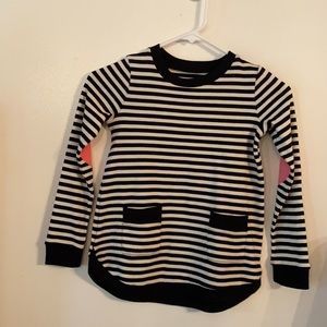 Tucker and Tates black rock ivory stripe pull over